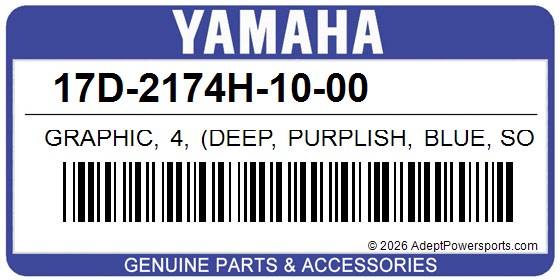 Yamaha 17D-2174H-10-00 Graphic, 4, (Deep, Purplish, Blue, Solid, E)