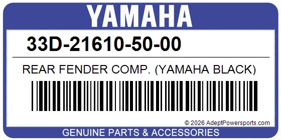 Yamaha 33D-21610-50-00 Rear Fender Comp. (Yamaha Black)