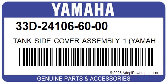Yamaha 33D-24106-60-00 Tank Side Cover Assembly 1 (Yamaha Black)