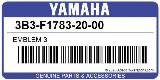 Yamaha 3B3-F1783-20-00 Emblem 3