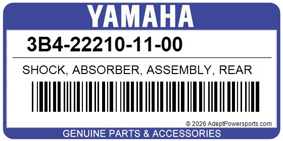 Yamaha 3B4-22210-11-00 Shock, Absorber, Assembly, Rear