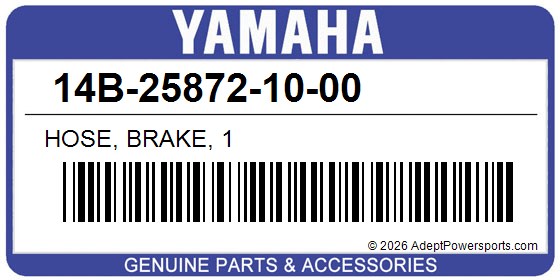 Yamaha 14B-25872-10-00 Hose, Brake, 1