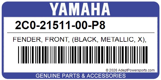 Yamaha 2C0-21511-00-P8 Fender, Front, (Black, Metallic, X), (Mat, Black, 2)