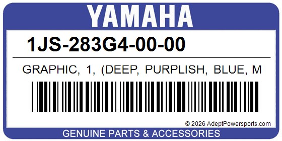 Yamaha 1JS-283G4-00-00 Graphic, 1, (Deep, Purplish, Blue, Metallic, C)