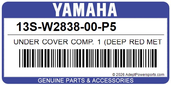 Yamaha 13S-W2838-00-P5 Under Cover Comp. 1 (Deep Red Metallic K)