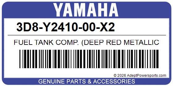 Yamaha 3D8-Y2410-00-X2 Fuel Tank Comp. (Deep Red Metallic K)
