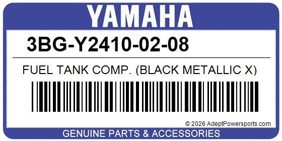 Yamaha 3BG-Y2410-02-08 Fuel Tank Comp. (Black Metallic X)