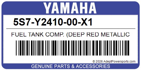 Yamaha 5S7-Y2410-00-X1 Fuel Tank Comp. (Deep Red Metallic K)