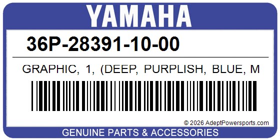 Yamaha 36P-28391-10-00 Graphic, 1, (Deep, Purplish, Blue, Metallic, C)