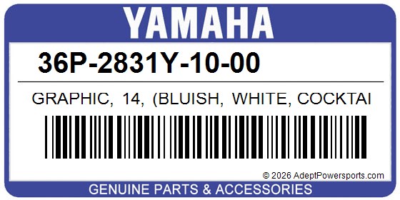 Yamaha 36P-2831Y-10-00 Graphic, 14, (Bluish, White, Cocktail, 1)