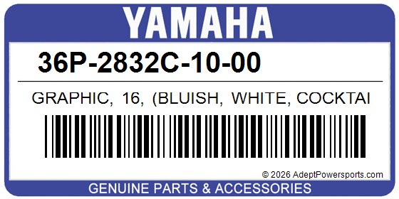 Yamaha 36P-2832C-10-00 Graphic, 16, (Bluish, White, Cocktail, 1)
