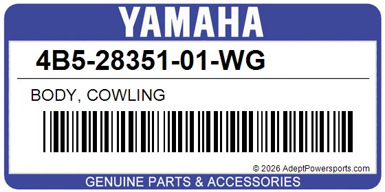 Yamaha 4B5-28351-01-WG Body, Cowling