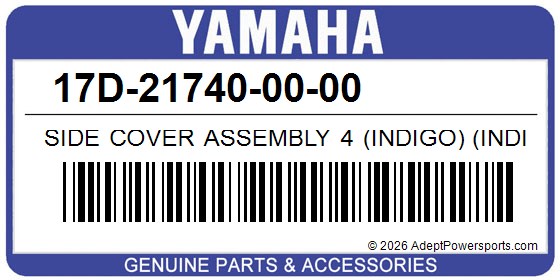 Yamaha 17D-21740-00-00 Side Cover Assembly 4 (Indigo) (Indigo) (Deep Purplish Blue Solid E)