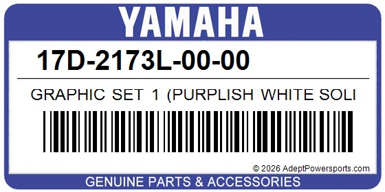 Yamaha 17D-2173L-00-00 Graphic Set 1 (Purplish White Solid 1)
