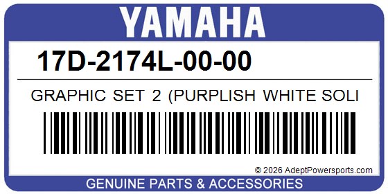 Yamaha 17D-2174L-00-00 Graphic Set 2 (Purplish White Solid 1)