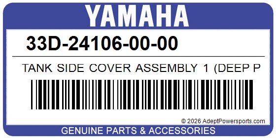 Yamaha 33D-24106-00-00 Tank Side Cover Assembly 1 (Deep Purplish Blue Solid E)