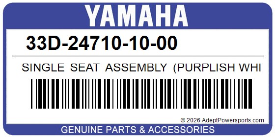 Yamaha 33D-24710-10-00 Single Seat Assembly (Purplish White Solid 1)