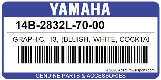 Yamaha 14B-2832L-70-00 Graphic, 13, (Bluish, White, Cocktail, 1)