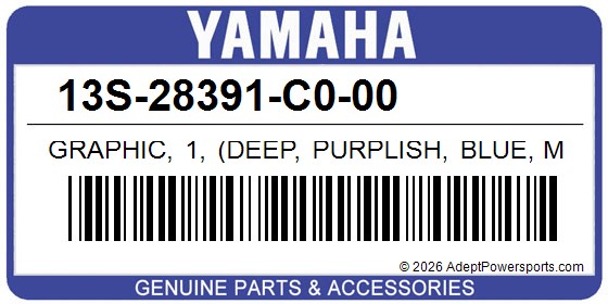 Yamaha 13S-28391-C0-00 Graphic, 1, (Deep, Purplish, Blue, Metallic, C)