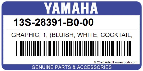 Yamaha 13S-28391-B0-00 Graphic, 1, (Bluish, White, Cocktail, 1)