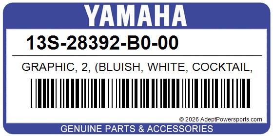 Yamaha 13S-28392-B0-00 Graphic, 2, (Bluish, White, Cocktail, 1)