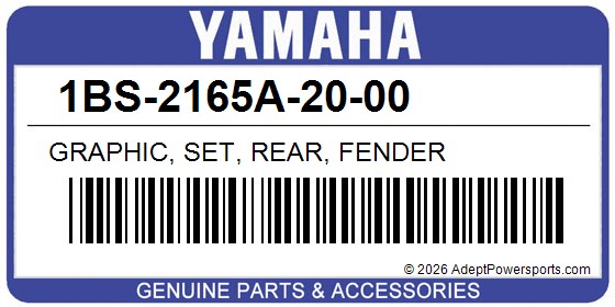 Yamaha 1BS-2165A-20-00 Graphic, Set, Rear, Fender