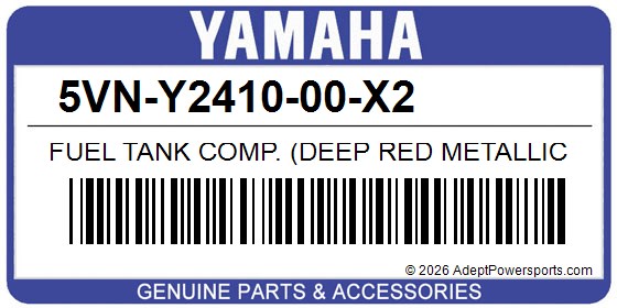 Yamaha 5VN-Y2410-00-X2 Fuel Tank Comp. (Deep Red Metallic K)