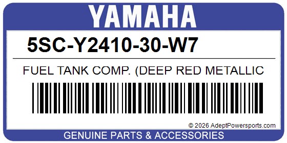 Yamaha 5SC-Y2410-30-W7 Fuel Tank Comp. (Deep Red Metallic K)