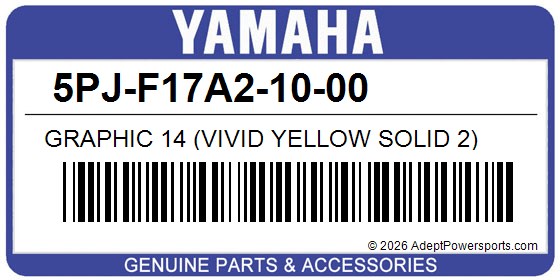 Yamaha 5PJ-F17A2-10-00 Graphic 14 (Vivid Yellow Solid 2)