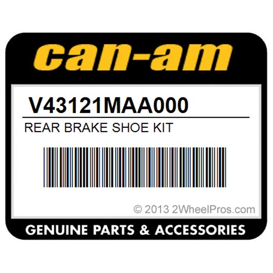 Can-Am V43121MAA000 Rear Brake Shoe Kit