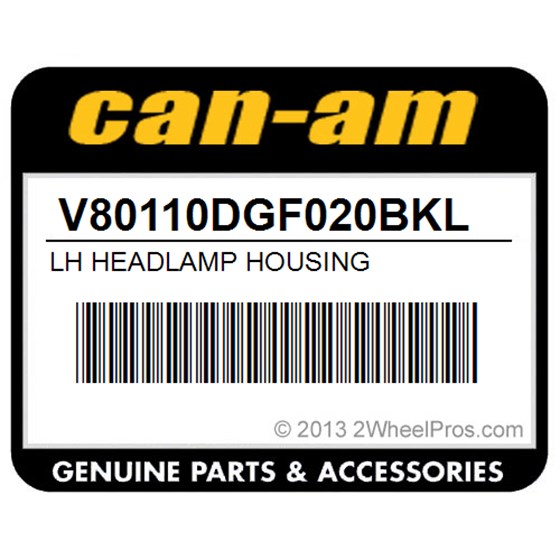 Can-Am V80110DGF020BKLL Lh Headlamp Housing