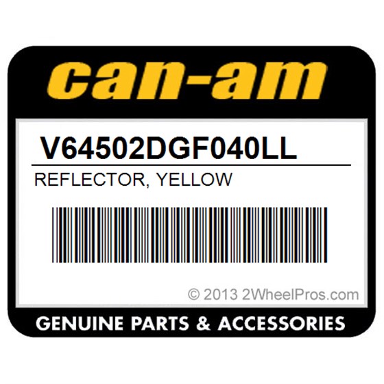 Can-Am V64502DGF040LL Reflector, Yellow