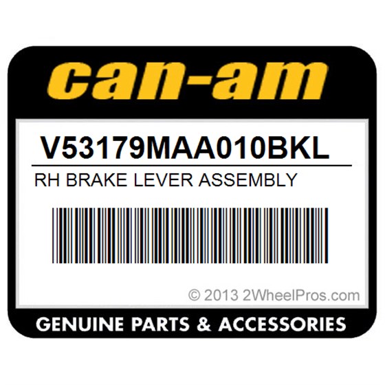 Can-Am V53179MAA010BKLL Rh Brake Lever Assembly
