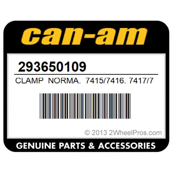 Can-Am 293650109 Clamp Norma. 7415/7416. 7417/7418.
