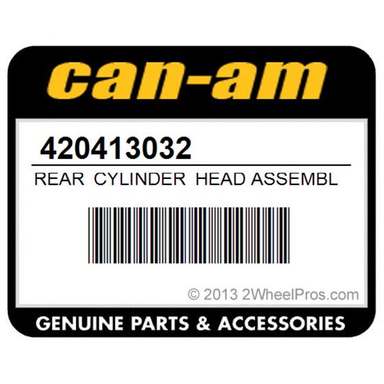Can-Am 420413032 Rear Cylinder Head Assembly. Inludes 8 To 12