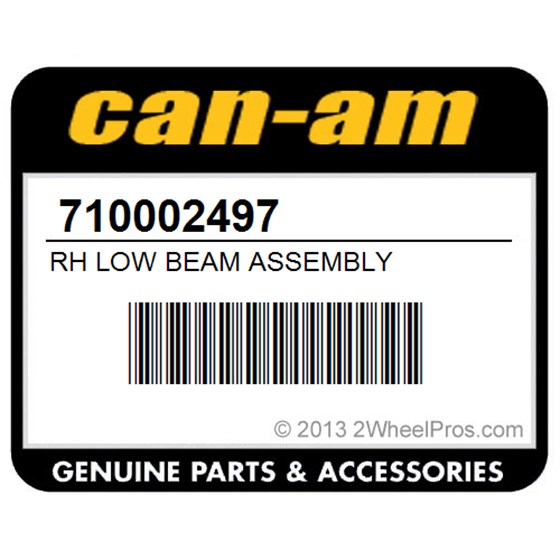 Can-Am 710002497 Rh Low Beam Assembly