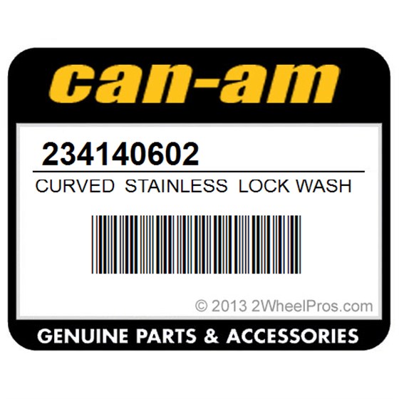 Can-Am 234140602 Curved Stainless Lock Washer Din.128A. Rts, Rt Audio/Techno