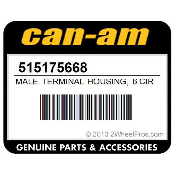 Can-Am 515175668 Male Terminal Housing, 6 Circuits