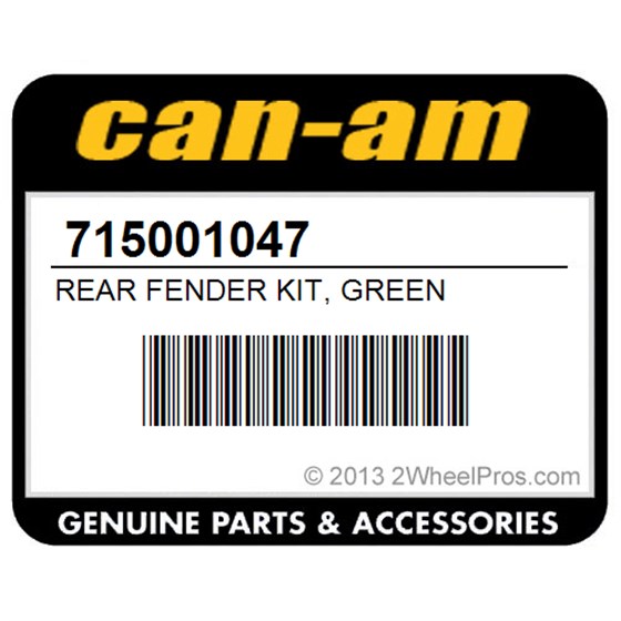 Can-Am 715001047 Rear Fender Kit, Green