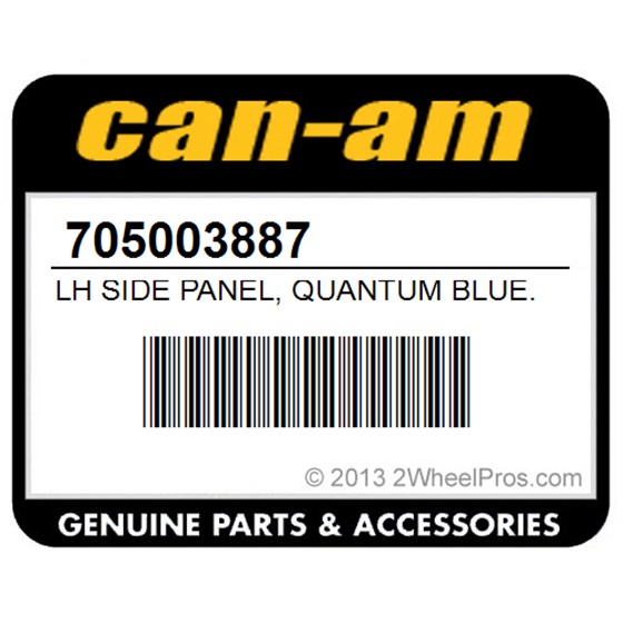Can-Am 705003887 Lh Side Panel, Quantum Blue. Quantum Blue