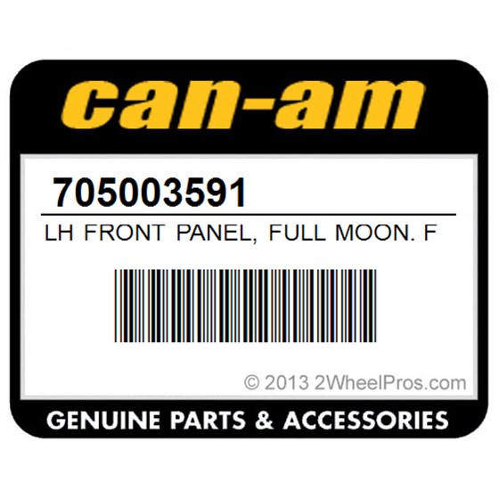 Can-Am 705003591 Lh Front Panel, Full Moon. Full Moon