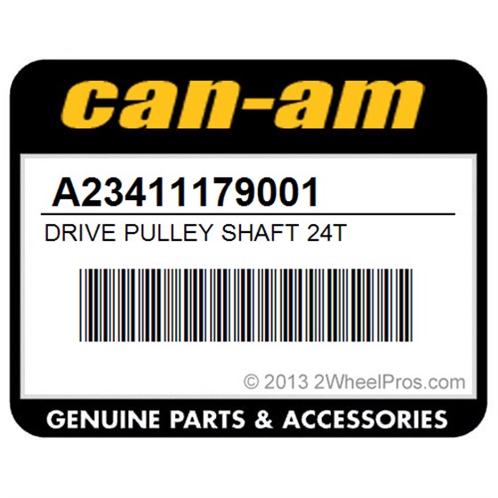 Can-Am A23411179001 Drive Pulley Shaft 24T