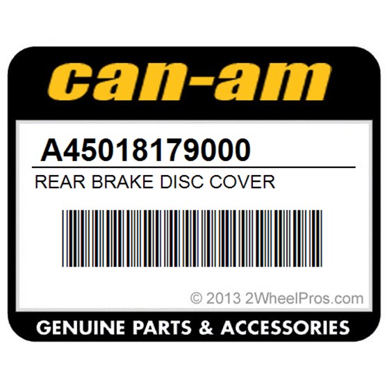Can-Am A45018179000 Rear Brake Disc Cover