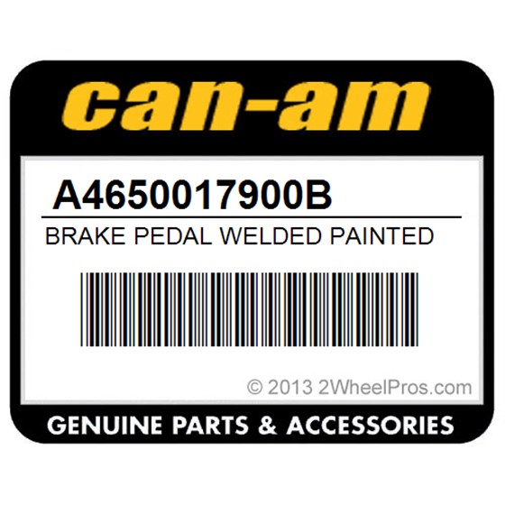 Can-Am A4650017900B Brake Pedal Welded Painted