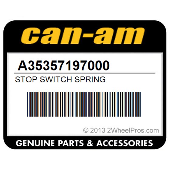 Can-Am A35357197000 Stop Switch Spring