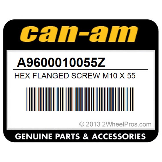 Can-Am A9600010055Z Hex Flanged Screw M10 X 55