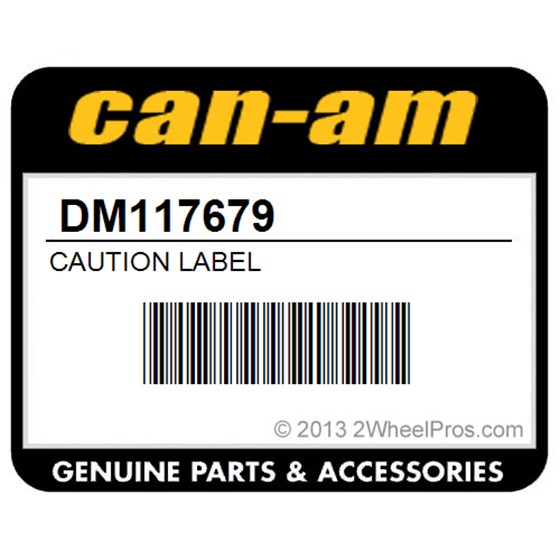 Can-Am DM117679 Caution Label