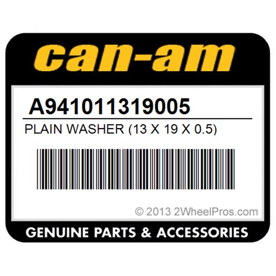 Can-Am A941011319005 Plain Washer (13 X 19 X 0.5)
