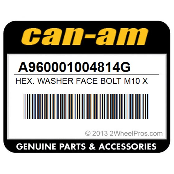 Can-Am A960001004814G Hex. Washer Face Bolt M10 X 48