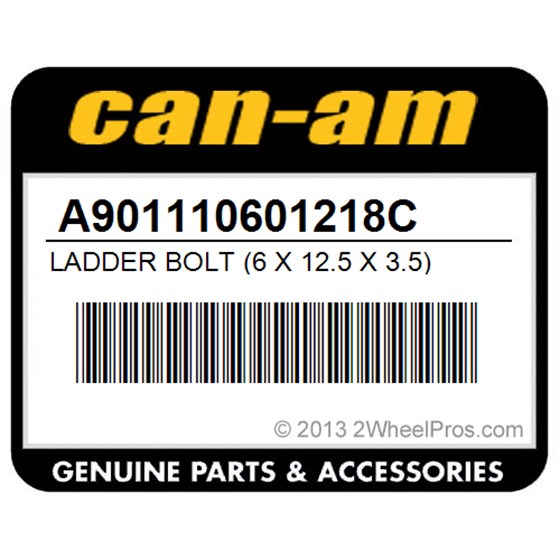 Can-Am A901110601218C Ladder Bolt (6 X 12.5 X 3.5)